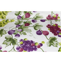 Decorativ Cotton Fabric grapes and figs, h. 140 cm
