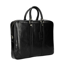 Leder Kuriertasche 380 schwarz Made in Italy