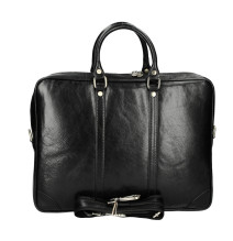 Leder Kuriertasche 380 schwarz Made in Italy