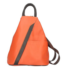 Kožený batoh oranžový