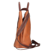 Leather backpack bluette