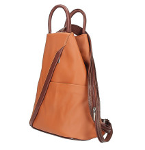 Leather backpack bluette