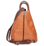 Leather backpack cognac