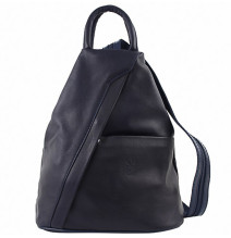 Leather backpack blue