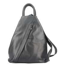 Leather backpack black