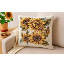 Gobelínová obliečka na vankúš Slnečnice Chenille IT120