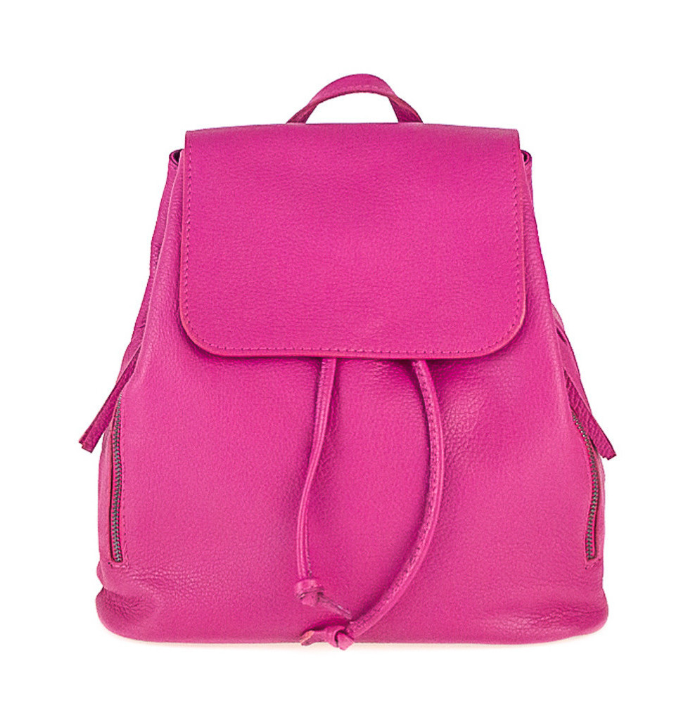 Leather backpack 420 Made in Italy fuxia