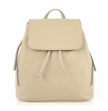 Leather backpack 420 Made in Italy taupe