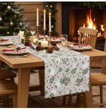 Christmas table runner Mistletoe