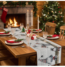 Vánoční gobelínový běhoun na stůl Chenille IT04