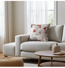 Pillowcase patchwork red hearts