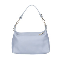 Echt Leder Schultertasche 170 Himmelblau Made in Italy