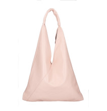 Kožená kabelka na rameno 155 ružová Made in Italy