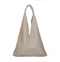 Kožená kabelka na rameno 155 šedohnedá Made in Italy