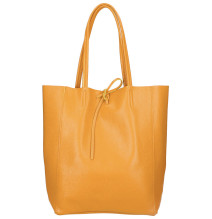 Maxi Borsa in pelle 396 arancio MADE IN ITALY