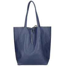 Kožená shopper kabelka 396 Jeans Made in Italy