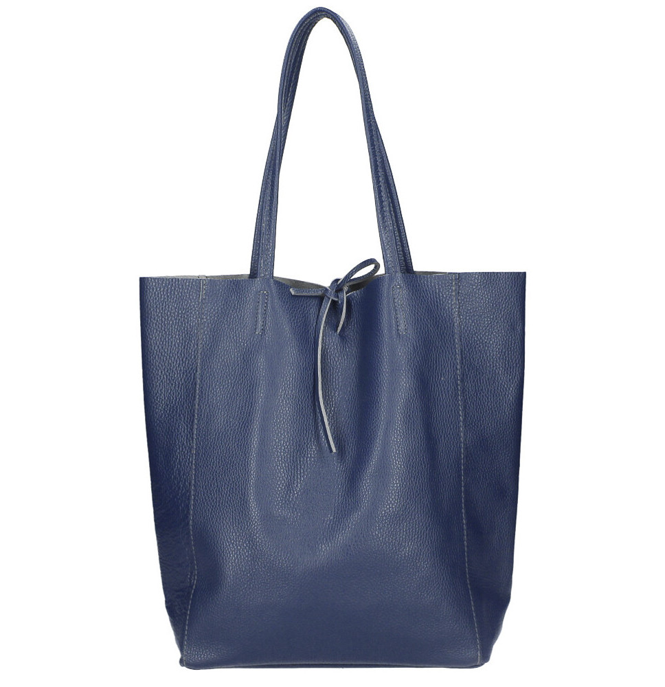 Kožená shopper kabelka 396 Jeans Made in Italy