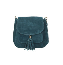 Kožená kabelka na rameno 1147 petrolejová | Mondo Italia