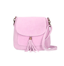 Kožená kabelka na rameno 1147 ružová