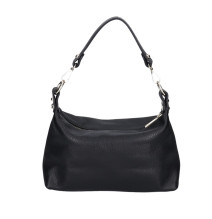 Echt Leder Schultertasche 170 schwarz Made in Italy