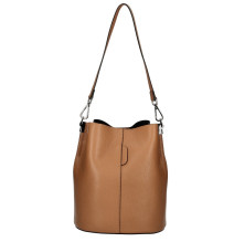 Kožená kabelka 401 Made in Italy koňaková