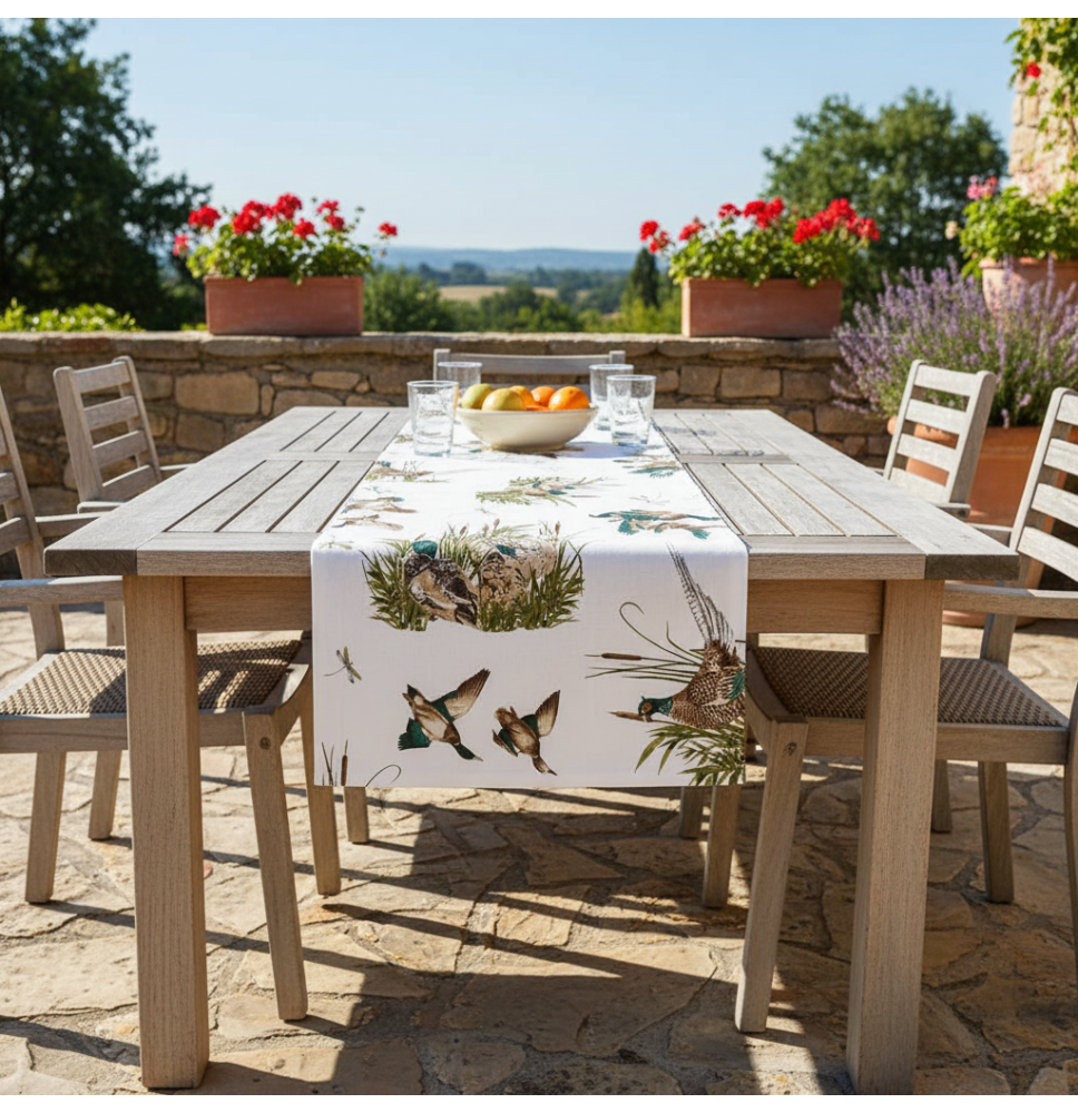 Table runner Duck and pheasant