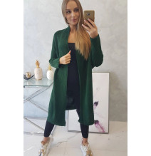 Dámsky sveter s rukávmi typ netopiera MI2019-13 zelený