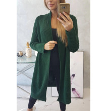 Dámsky sveter s rukávmi typ netopiera MI2019-13 zelený