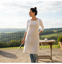 Kitchen apron beige Made in Italy