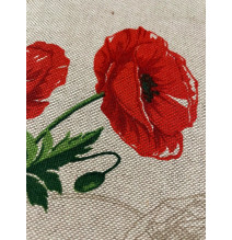 Tovaglia di papaveri selvatici rossi 90x90 cm Made in Italy
