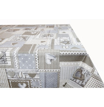 Pamut terítő bézs patchwork MADE IN ITALY