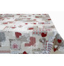 Tablecloth with red hearts Made in Italy