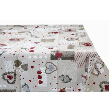 Obrus červené srdiečka Made in Italy