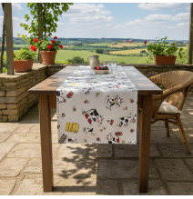Bavlnený behúň na stôl Veselé kravičky