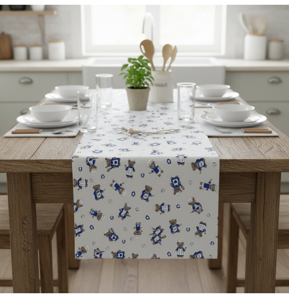 Runner da tavolo orsacchiotto chef in blu