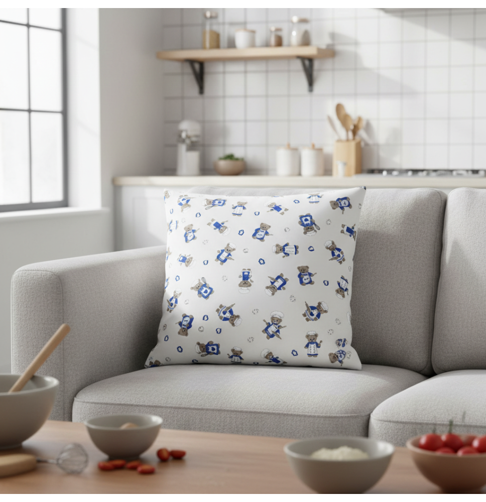 Pillowcase Teddy bear chef in blue