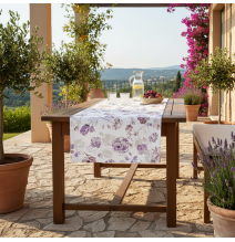 Runner da tavolo fiori viola