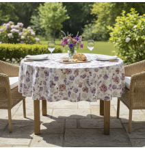 Okrúhly obrus Fialové kvety