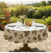 Runde Tischdecke Ente und Fasan