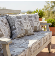 Obliečka na vankúš béžový patchwork | Mondo Italia