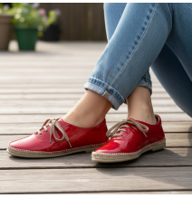 Dámske kožené mokasíny 1120 červené The Flexx