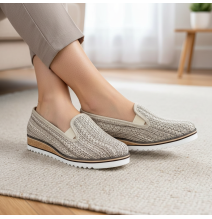 Kožené mokasíny 99 béžové LORETTA VITALE