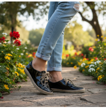 Dámske kožené mokasíny 1120 čierne The Flexx