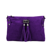 Genuine Leather Handbag 812 purple