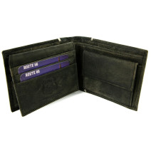 Pánska kožená peňaženka 734 šedo-čierna Route 66