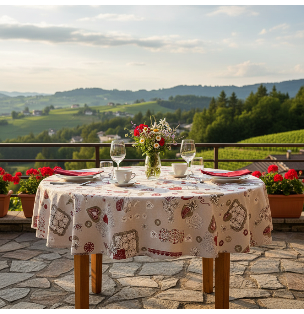 Runde Tischdecke Tirol