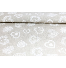 Runner white hearts Made in Italy