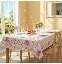 Cotton tablecloth Flowers on white | Mondo Italia
