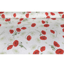 Round tablecloth wild poppies