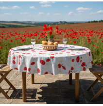 Round tablecloth wild poppies